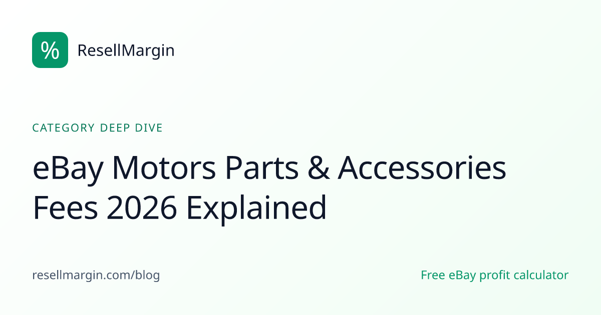 eBay Motors Parts & Accessories Fees 2026 Explained | eBay Profit ...